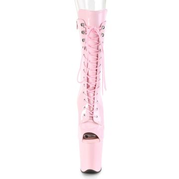 Růžové taneční kozačky FLAM1051/BP/M | FLAMINGO-1051 Pleaser - zepředu
