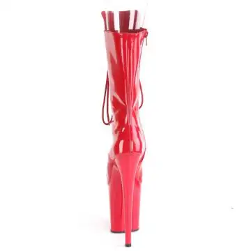 Červené taneční kozačky FLAM1051/R/M | FLAMINGO-1051 Pleaser - zezadu