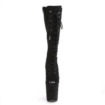 Černé podkolenní kozačky na striptýz FLAM2051FS/BFS/M | FLAMINGO-2051FS Pleaser - zepředu
