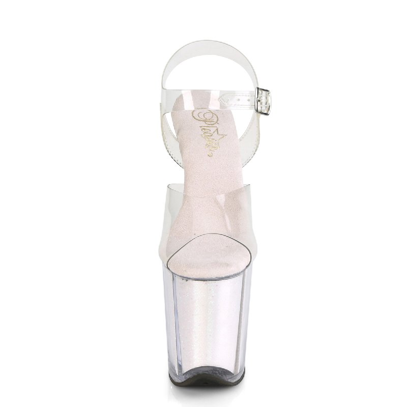 Taneční sandály na extra podpatku FLAM808G/C/OPG | FLAMINGO-808G Pleaser - zepředu