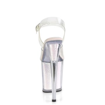 Taneční sandály na extra podpatku FLAM808G/C/OPG | FLAMINGO-808G Pleaser - zezadu Taneční sandály na extra podpatku FLAM808G/C/OPG | FLAMINGO-808G Pleaser - zezadu