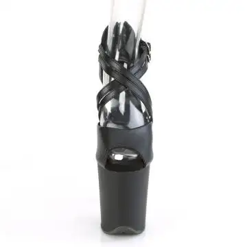 Černé boty na extrémním podpatku Pleaser FLAM865/BPU/M | FLAMINGO-865 Pleaser - zepředu