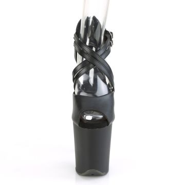 Černé boty na extrémním podpatku Pleaser FLAM865/BPU/M | FLAMINGO-865 - zepředu