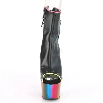 Duhové kotníkové go-go boty na podpatku ADO1018RC-02/BPU/CH | ADORE-1018RC-02 Pleaser - zepředu