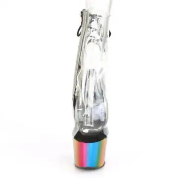 Duhové go-go boty Pleaser ADO1018RC/C/RBOWCH | ADORE-1018RC Pleaser - zepředu