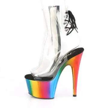 Duhové go-go boty Pleaser ADO1018RC/C/RBOWCH | ADORE-1018RC Pleaser - z vnitřku