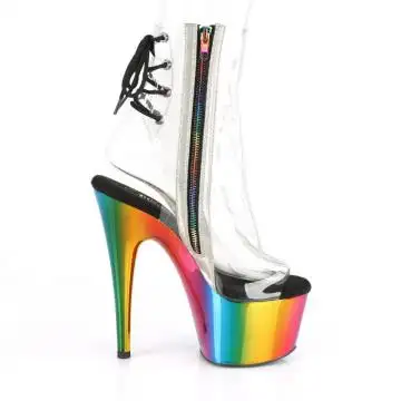 Duhové go-go boty Pleaser ADO1018RC/C/RBOWCH | ADORE-1018RC Pleaser - z vnějšku