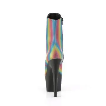 Svítící duhové kozačky Pleaser ADO1020REFL-02/RBW/B | ADORE-1020RC-REFL-02 Pleaser - zezadu