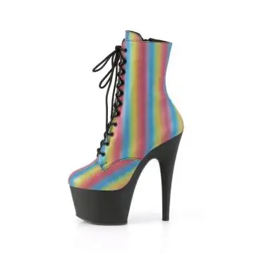 Svítící duhové kozačky Pleaser ADO1020REFL-02/RBW/B | ADORE-1020RC-REFL-02 Pleaser - z vnitřku