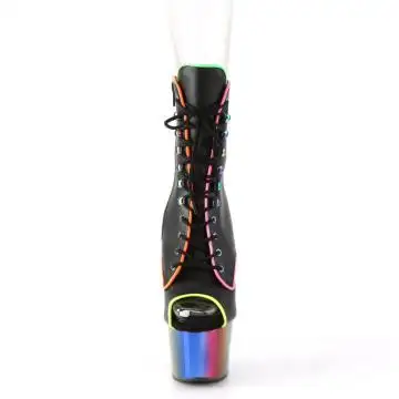 Striptýzové kotníkové kozačky Pleaser ADO1021RC-02/BPU/CH | ADORE-1021RC-02 Pleaser - zepředu
