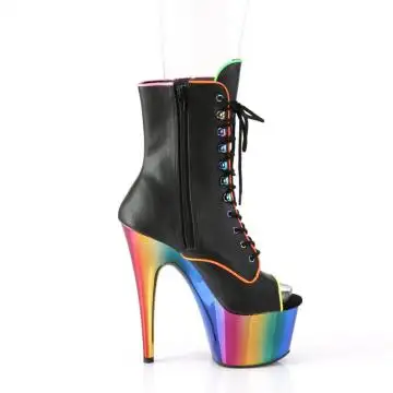 Striptýzové kotníkové kozačky Pleaser ADO1021RC-02/BPU/CH | ADORE-1021RC-02 Pleaser - z vnějšku