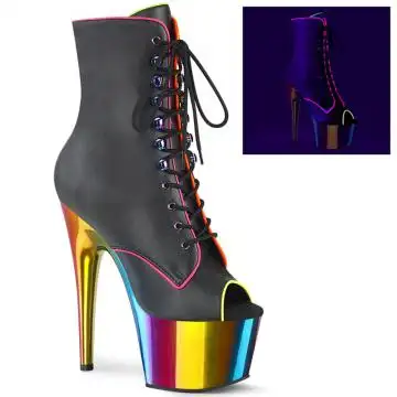 Striptýzové kotníkové kozačky Pleaser ADO1021RC-02/BPU/CH | ADORE-1021RC-02 Pleaser