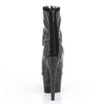 Luxusní černé kotníkové boty ADO1031GM/BFA-RS/M | ADORE-1031GM Pleaser - zezadu