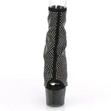 Luxusní černé kotníkové boty ADO1031GM/BFA-RS/M | ADORE-1031GM Pleaser - zepředu