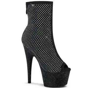 Luxusní černé kotníkové boty ADO1031GM/BFA-RS/M | ADORE-1031GM Pleaser