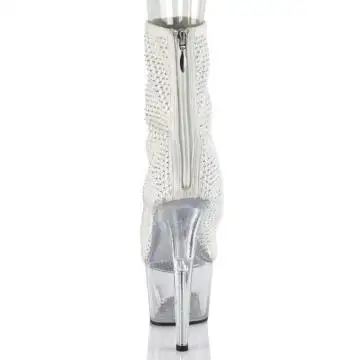 Luxusní bílé svítící kotníkové boty ADO1031GM/WFA-RS/C | ADORE-1031GM Pleaser - zezadu