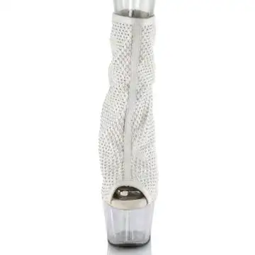 Luxusní bílé svítící kotníkové boty ADO1031GM/WFA-RS/C | ADORE-1031GM Pleaser - zepředu
