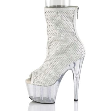 Luxusní bílé svítící kotníkové boty ADO1031GM/WFA-RS/C | ADORE-1031GM Pleaser - z vnitřku Luxusní bílé svítící kotníkové boty ADO1031GM/WFA-RS/C | ADORE-1031GM Pleaser - z vnitřku