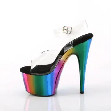 Duhové sandály na go-go dance Pleaser ADO708RC/C/RBOWCH | ADORE-708RC Pleaser - z vnitřku