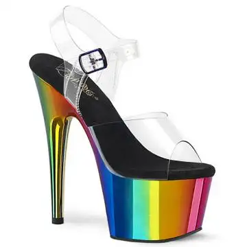 Duhové sandály na go-go dance Pleaser ADO708RC/C/RBOWCH | ADORE-708RC Pleaser