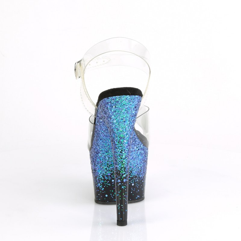 Modré go-go boty ADO708SS/C/B-BLUG | ADORE-708SS Pleaser - zezadu