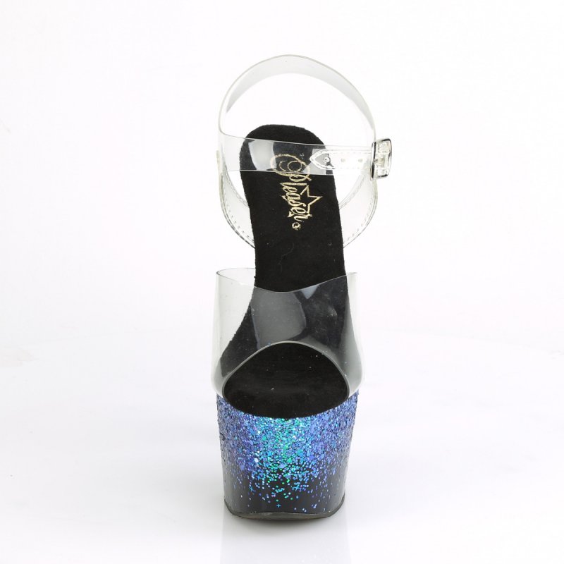 Modré go-go boty ADO708SS/C/B-BLUG | ADORE-708SS Pleaser - zepředu