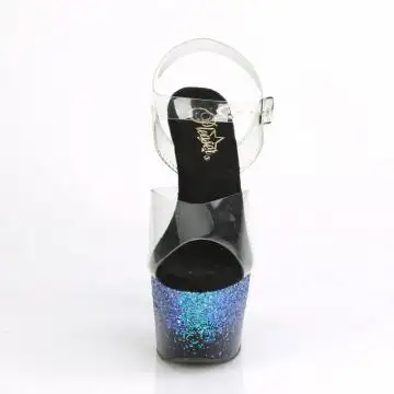 Modré go-go boty ADO708SS/C/B-BLUG | ADORE-708SS Pleaser - zepředu