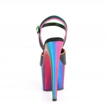 Duhové sandály na strip dance Pleaser ADO709RC-2/BPU/RBWCH | ADORE-709RC-02 Pleaser - zezadu