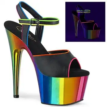 Duhové sandály na strip dance Pleaser ADO709RC-2/BPU/RBWCH | ADORE-709RC-02 Pleaser