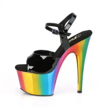 Duhové sandály na pole dance Pleaser ADO709RC/B/RBOWCH | ADORE-709RC Pleaser - z vnitřku