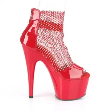 Červené go-go boty ADO765RM/RPT-MS/M | ADORE-765RM Pleaser - z vnějšku