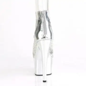 Stříbrné sexy boty ADO765RM/SMPU-MS/SCH | ADORE-765RM Pleaser - zezadu