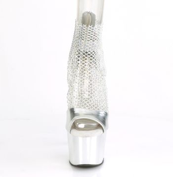 Stříbrné sexy boty ADO765RM/SMPU-MS/SCH | ADORE-765RM Pleaser - zepředu