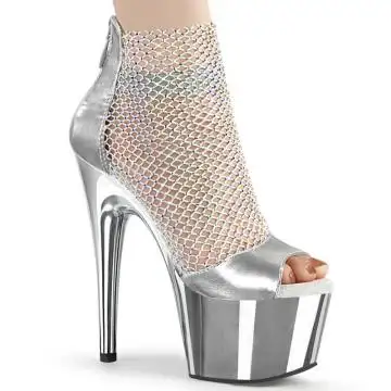 Stříbrné sexy boty ADO765RM/SMPU-MS/SCH | ADORE-765RM Pleaser