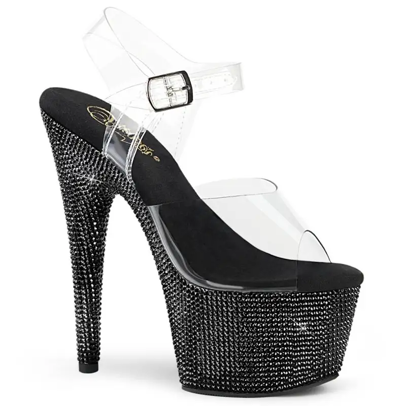 Černé luxusní sandály Pleaser BEJ708DM/C/BRS