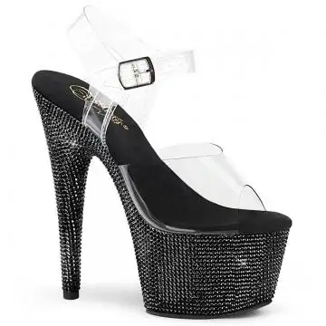 Černé luxusní sandály Pleaser BEJ708DM/C/BRS