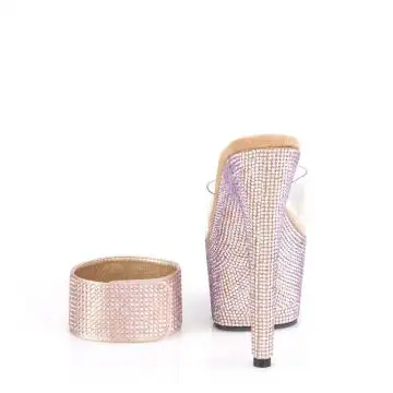 Zlaté luxusní pantofle BEJ712RS/C/ROGLDRS | BEJEWELED-712RS Pleaser - zezadu