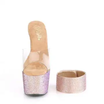 Zlaté luxusní pantofle BEJ712RS/C/ROGLDRS | BEJEWELED-712RS Pleaser - zepředu