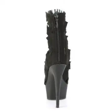 Černé kotníkové boty na platformě Pleaser DEL1014/BFS/M | DELIGHT-1014 Pleaser - zezadu