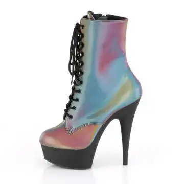 Duhové taneční kotníčkové kozačky Pleaser DEL1020REFL/RBOW/B | DELIGHT-1020REFL Pleaser - z vnitřku