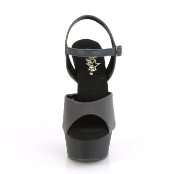 DEL609REFL/GNREFL/B taneční boty s vysokým podpatkem | DELIGHT-609REFL Pleaser - zepředu