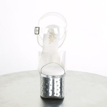 LED svítící sandály Pleaser DISCOLT708STAR/C/SCH | DISCOLITE-708STAR - zepředu