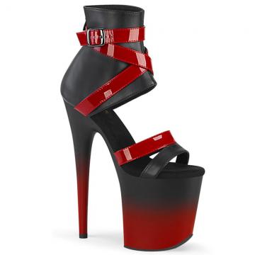 Extrém vysoké podpatky | Extravagantní kotníčkové boty Pleaser FLAM800-15/BPU-RPT/M