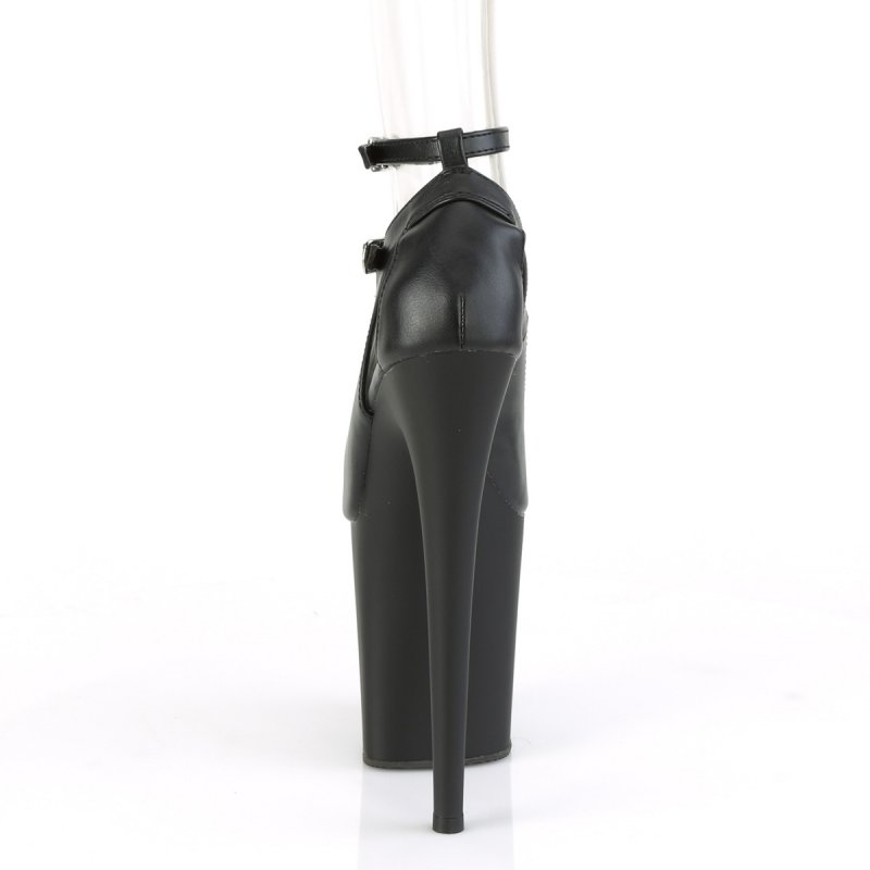 FLAMINGO-850 FLAM850/BPU/M Černé sexy boty Pleaser | FLAMINGO-850 Pleaser - zezadu