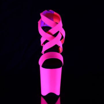 Růžové neon svítící sandály Pleaser FLAM869UV/NHPELSPT/M | FLAMINGO-869UV Pleaser - zepředu Růžové neon svítící sandály Pleaser FLAM869UV/NHPELSPT/M | FLAMINGO-869UV Pleaser - zepředu
