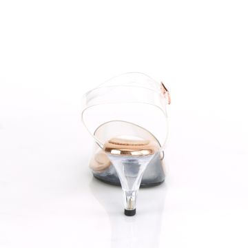 Průhledné sandály na nízkém podpatku BEL308/C-ROGLD/C | BELLE-308 Fabulicious - zezadu