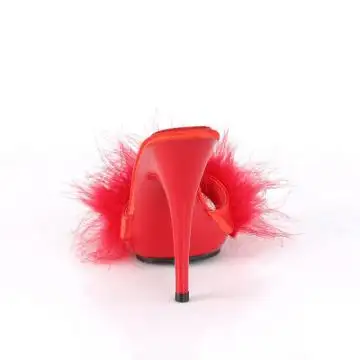 Červené pantofle s labutěnkou POISE501F/RSA/M | POISE-501F Fabulicious - zezadu
