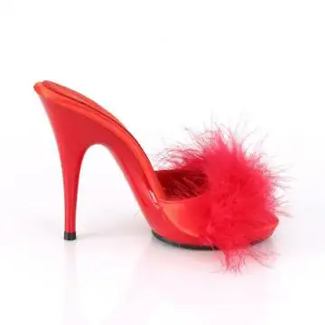 Červené pantofle s labutěnkou POISE501F/RSA/M | POISE-501F Fabulicious - z vnějšku