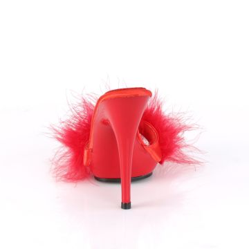 Červené pantofle s labutěnkou POISE501F/RSA/M | POISE-501F Fabulicious - zezadu Červené pantofle s labutěnkou POISE501F/RSA/M | POISE-501F Fabulicious - zezadu