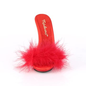 Červené pantofle s labutěnkou POISE501F/RSA/M | POISE-501F Fabulicious - zepředu Červené pantofle s labutěnkou POISE501F/RSA/M | POISE-501F Fabulicious - zepředu